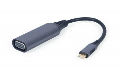 Адаптер Cablexpert VGA USB Type-C F/M 0.15 м Black (A-USB3C-VGA-01)