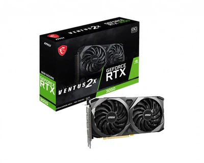 Видеокарта GF RTX 3050 8GB GDDR6 Ventus 2X OC MSI (GeForce RTX 3050 VENTUS 2X 8G OC)