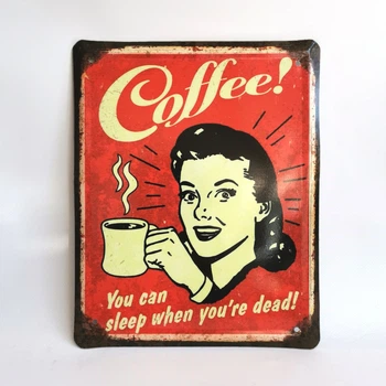 Металлическая табличка "Coffee" для декора дома, декор стен, декор комнаты, кофейня