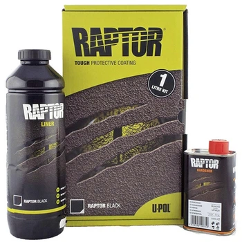 Защитное покрытие повышенной прочности | RAPTOR King of Tough | Комплект 1 л — Черный