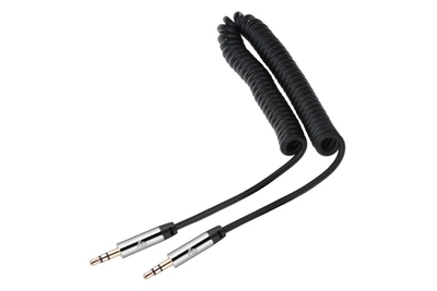 Кабель 2E аудио (jack 3.5mm-M/jack 3.5mm-M, Coiled, 1.8m, black (2E-W3539bl)
