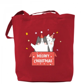 Шопер Meowy Christmas ( present box ) Червоний