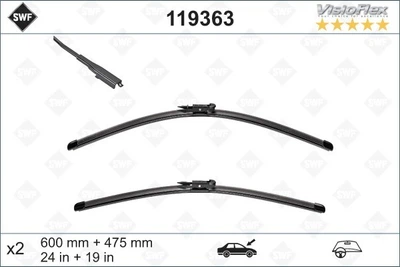 Дворники стеклоочистителя SWF Visioflex Renault Koleos 2008-2017 щетки 600/475 мм.