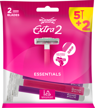 Одноразові станки Wilkinson Sword Extra 2 Essentials Beauty 5+2шт (4027800576128)