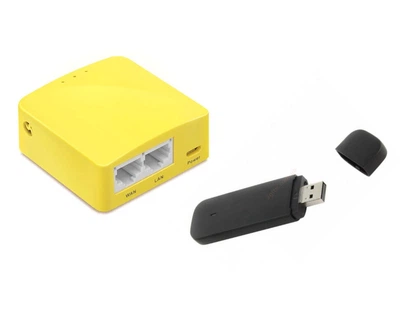 Комплект GL-MT300N-V2 WiFi + 4G модем Huawei E3372h