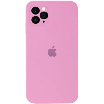 Чехол Silicone Full case camera SQUARE (квадратные) для IPhone 11 Pro Light Pink (06) розовый