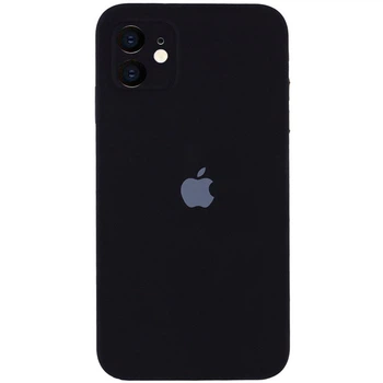 Чехол Silicone Full case camera SQUARE (квадратные) для IPhone 11 Black (25) чёрный