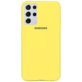 Чохол Silicone case Samsung Samsung S21 Ultra Yellow (20) жовтий