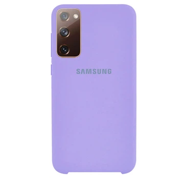 Чохол-накладка Silicone case для Samsung Premium S20FE Lilac (13) ліловий