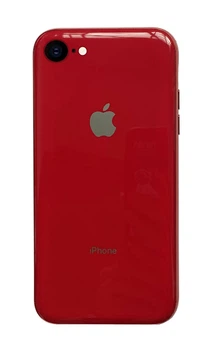 Чехол Silicone Glass Case для iPhone 7 (04) Red красный