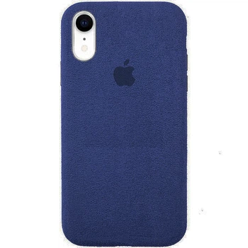 Чехол Alcantara Алькантара для iPhone Xr (05) Dark blue темно синий