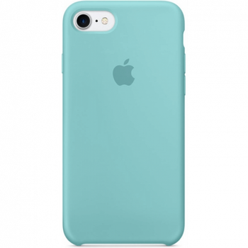 Чехол-накладка Silicone case для IPhone 8 Sea Blue бирюза