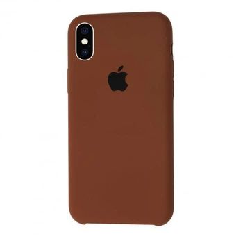 Чехол-накладка Silicone case для IPhone X/Xs Brown шоколадный