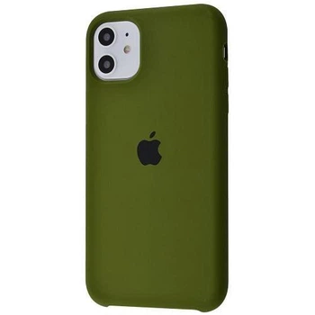 Чехол Silicone case для IPhone 11 Khaki зеленый
