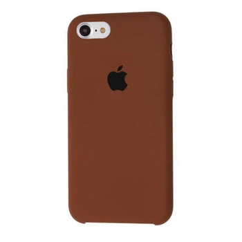 Чохол-накладка Silicone case для iPhone 8 Brown шоколадний