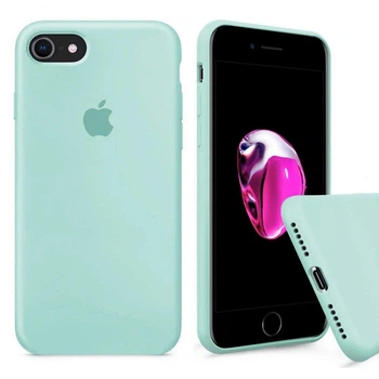 Чехол Silicone FULL case для IPhone 7 Turquoise светло зеленый