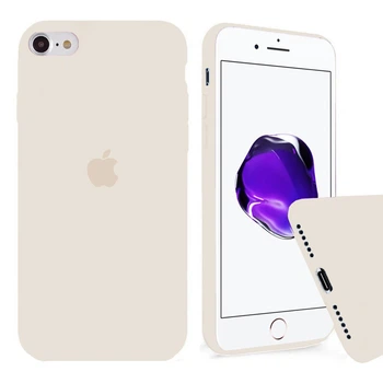 Чехол Silicone FULL case SE 2020 Antique white бежевый