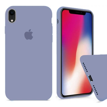 Чехол Silicone FULL case для IPhone Xr Lavander grey лаванда серый