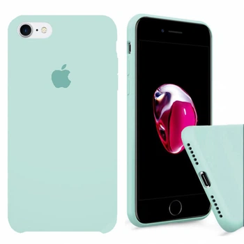 Чехол Silicone FULL case для IPhone 8 Sea Blue бирюза