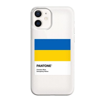 Патриотический чехол на iPhone 12 с рисунком флага Украины Pantone - Gisolo.