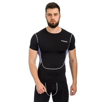 Футболка компрессионная SS Europaw PRO черно-серая M