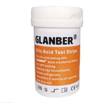 Тест-смужки Сечової Кислоти 25 шт GLANBER UA01