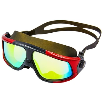 Очки полумаска для дайвинга и плавания Zelart S9088 Black-Red
