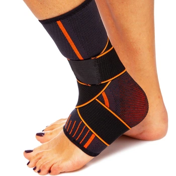 Бандаж на голеностоп с фиксирующим ремнем фиксатор голеностопа Zelart Exceed Fit 715CA Black