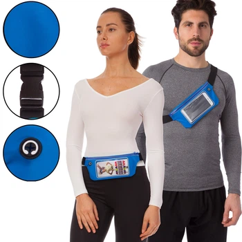 Спортивная сумка на пояс для бега и велопрогулок Scout My Fit 507 Blue-Black