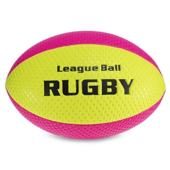 Мяч для американского футбола Zelart Rugby Liga Ball 0391 размер №9 Pink-Neon Yellow