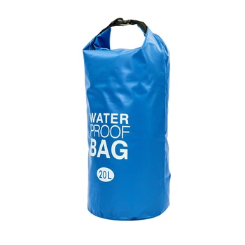 Водонепроникний гермомішок з плечовим ременем Waterproof Bag 6878 20л Blue