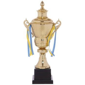 Кубок спортивный с ручками и крышкой приз спортивный SP-Sport G104C высота 45 см Gold
