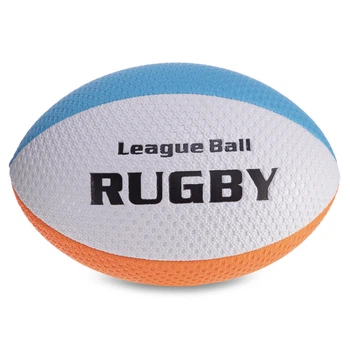 Мяч для американского футбола Zelart Rugby Liga Ball 0391 размер №9 White-Orange-Blue-Yellow