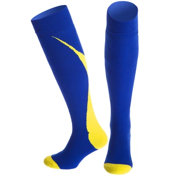 Гетри футбольні чоловічі Zelart Pro Action 04L розмір 40-45 Blue-Yellow