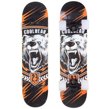 Скейтборд Skateboard Cool Bear 23 SK-1246-5 Black-Orange-White