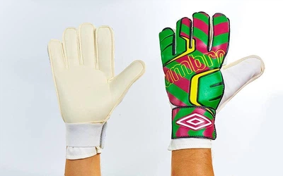 Перчатки вратарские Umbro Goalkepeer Gloves 840 размер 10 White-Green-Pink