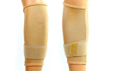 Фиксатор локтевого сустава с фиксирующим ремнем Zelart My Fit 430 (1шт) S-M бежевый