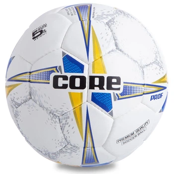 Мяч футбольный Core №5 COMPOSITE LEATHER 001 White-Blue-Yellow