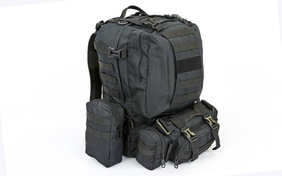 Тактичний рейдовий рюкзак 55L SILVER KNIGHT 213 чорний