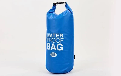 Водонепроникний гермомешок з плечовим ременем Waterproof Bag 6878 10л Blue