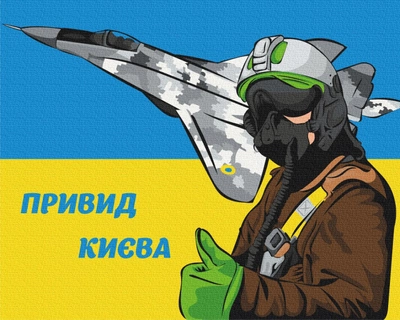 Картина за номерами BrushMe серії Патріот "Привид Київу" 40х50см BS53060