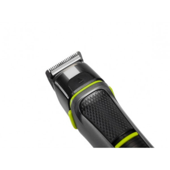 Триммер для стрижки бороды головы и тела Mirta SpeedPRO12 HT-5220-G беспроводная машинка на 5 Вт c USB зарядкой 12 насадок стальные ножи Серый