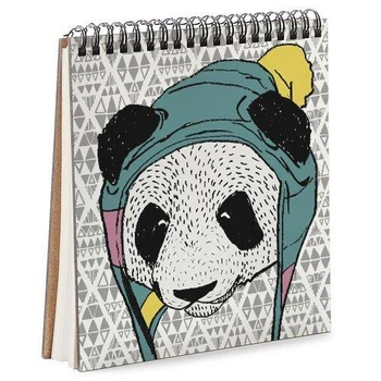 Блокнот Sketchbook Панда в шапке квадратный 16,7х18 см (BDK_17A005)
