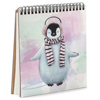 Блокнот Sketchbook Пингвинчик квадратный 16,7х18 см (BDK_19NG007)