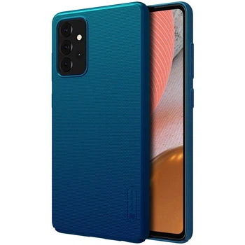 Чехол бампер Nillkin Super Frosted Shield для Samsung Galaxy A72 4G 5G (2021) A726 Peacock Blue