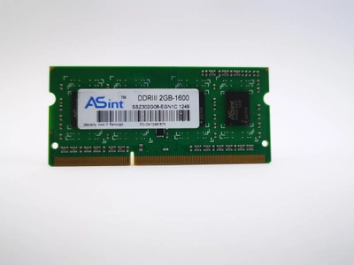 Оперативная память для ноутбука SODIMM ASint DDR3 2Gb 1600MHz PC3-12800S (SSZ302G08-EGN1C) 6125 Б/У