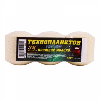 Прикорм 3KBaits Технопланктон ГЕЙЗЕР Топленое молоко 180г (3KB1378)