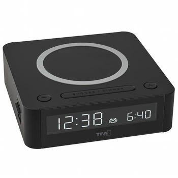 Часы с беспроводной зарядкой (стандарт Qi) и USB TFA "EASY-CHARGE WIRELESS" 60203001
