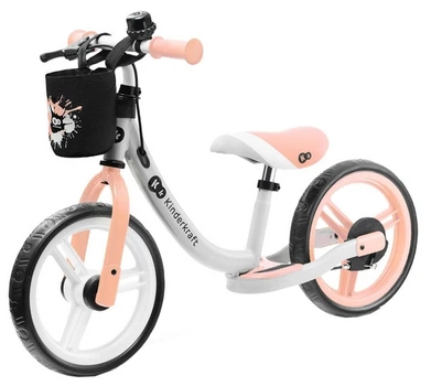 Біговел з кошиком і ручним гальмом Kinderkraft Space pink
