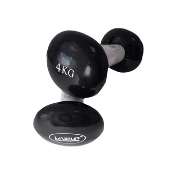 Гантели LiveUp Vinyl Dumbbell Egg Head 2х4 кг (LS2001-4) Black